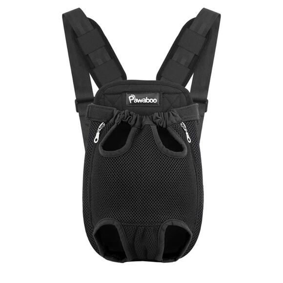 Pet Carrier Backpack Large Black Dog Cat Travel Legs Out Harness Bag - Picture 1 of 6